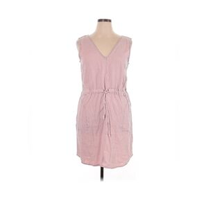 Pink Sleeveless Dress with Drawstring Waist